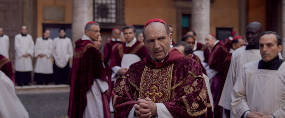 Ralph Fiennes as Cardinal Lawrence in 'Conclave'