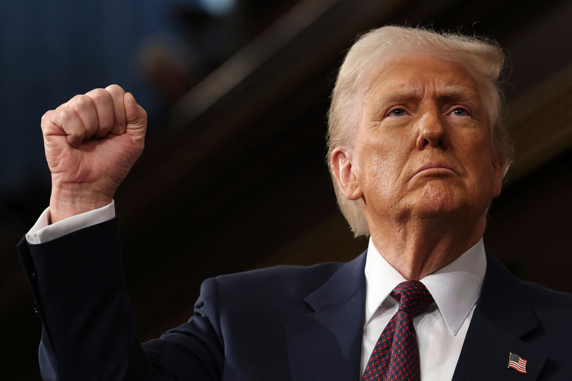 President Donald Trump addresses a joint session of Congress at the Capitol in Washington, on March 4, 2025.