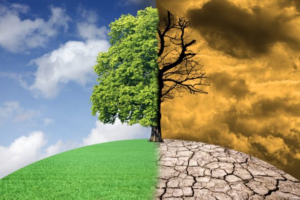 Climate change, conceptual illustration