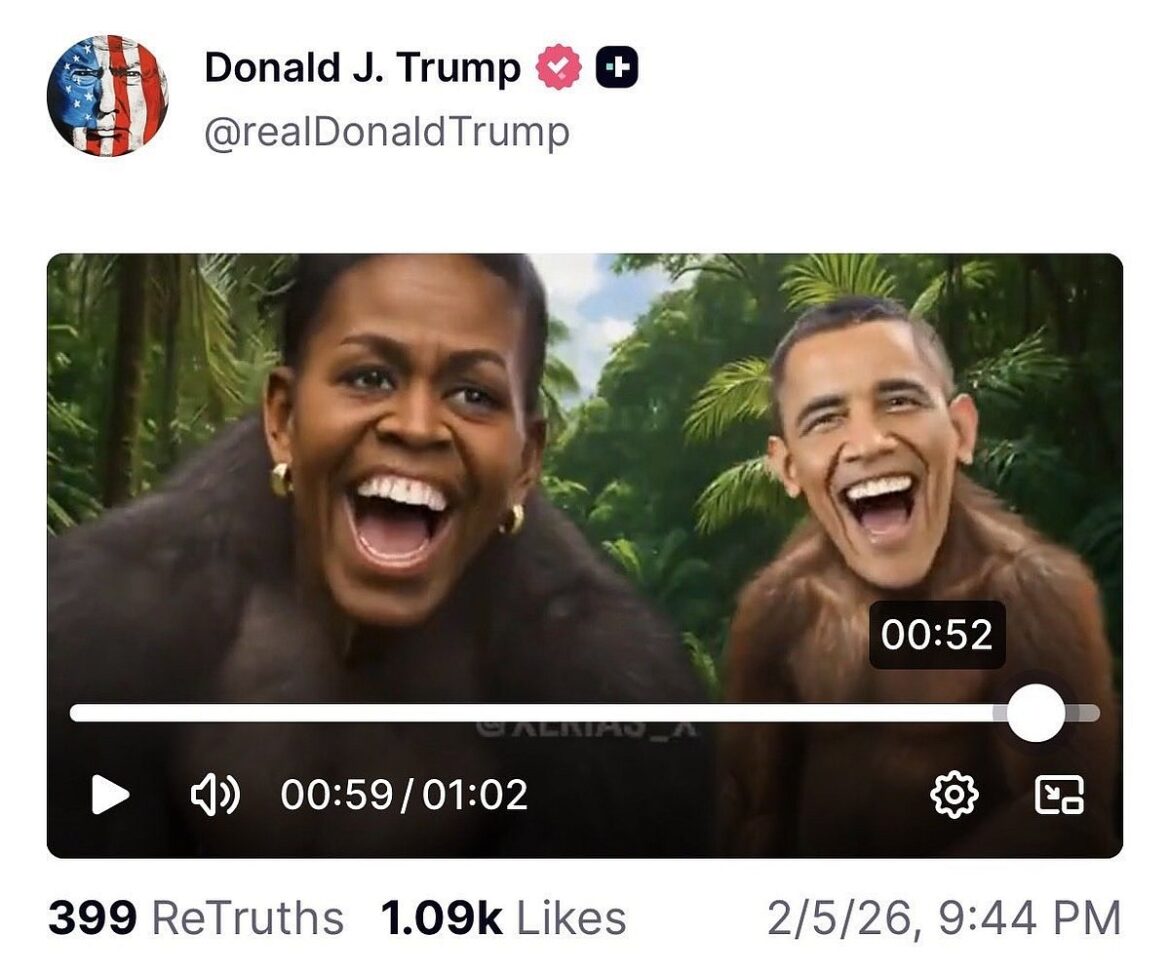 Clown show’: Obama breaks silence on ape video posted on Trump’s Truth Social