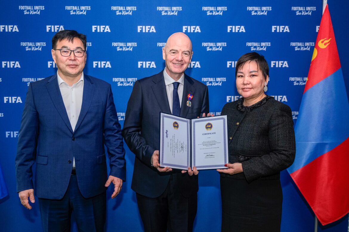 FIFA President receives Mongolia’s prestigious Friendship Medal