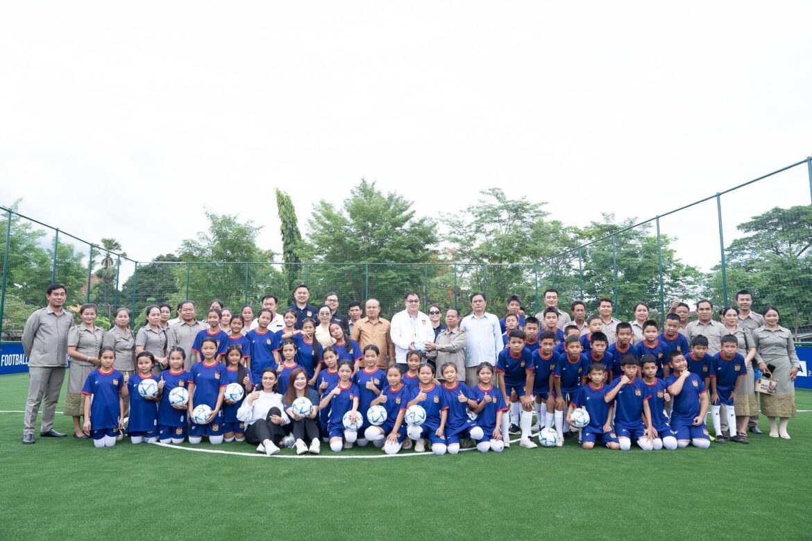 Laos celebrates opening of mini-pitch as part of the FIFA Arena project