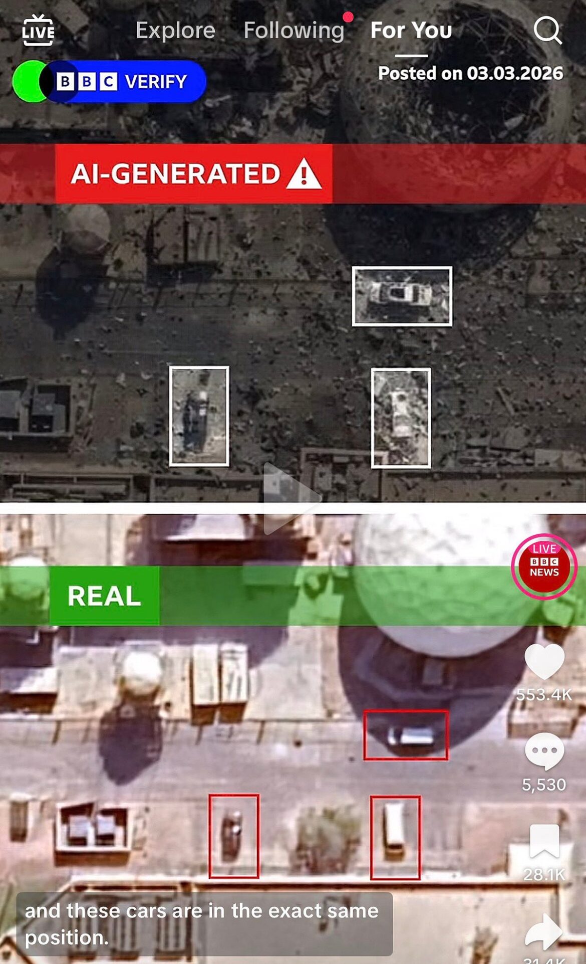 Fake: AI satellite imagery spurs US-Iran war disinformation