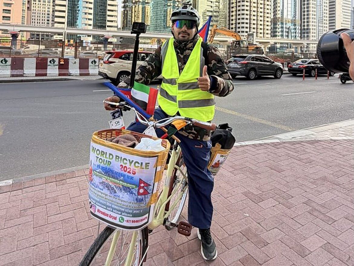 From Everest to Antarctica, this Nepali cyclist is on a mission
