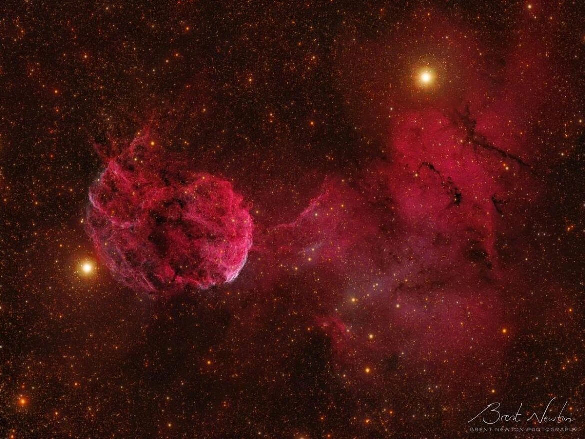 Jellyfish Nebula photographed from Abu Dhabi desert