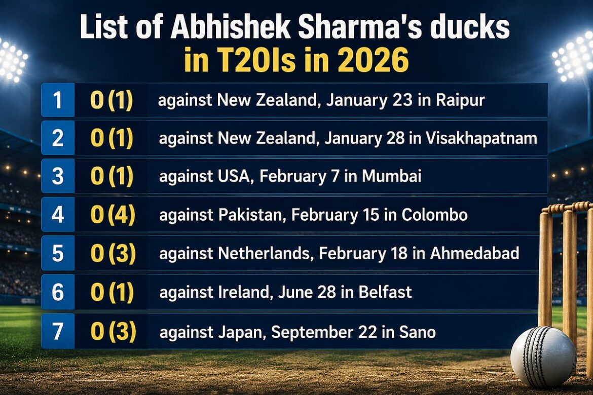 Abhishek Sharma breaks unwanted T20 duck record against Japan