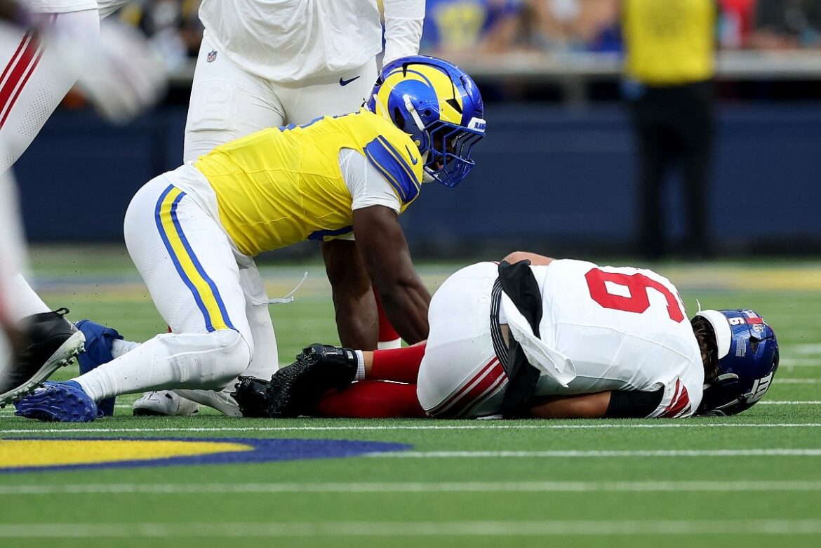 John Harbaugh shares Jaxson Dart injury update after Giants' devastating loss to Rams